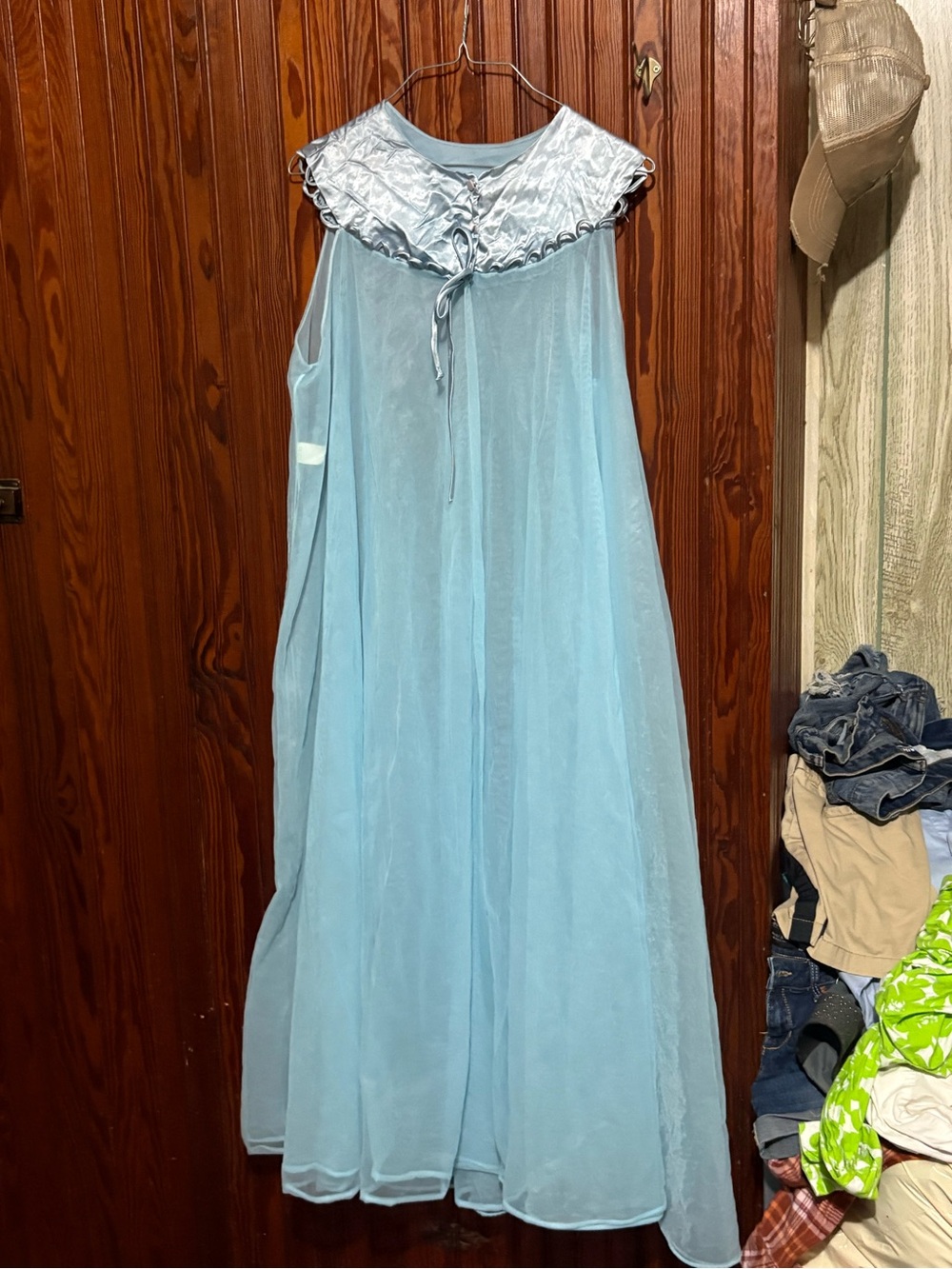 Vintage Baby Blue Peignoir